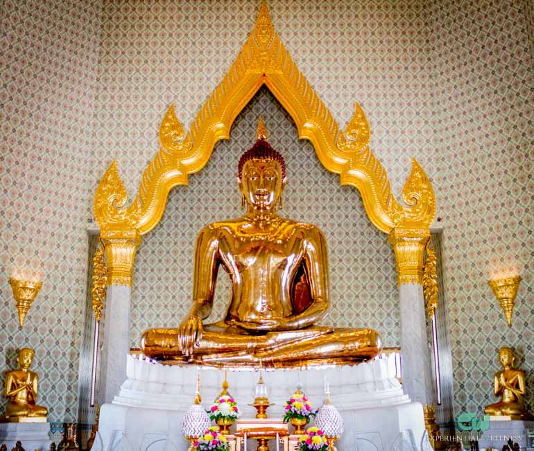 The World's Largest Gold Buddha Image situated in the image hall of Wat Traimit in the Bangkok Chinatown