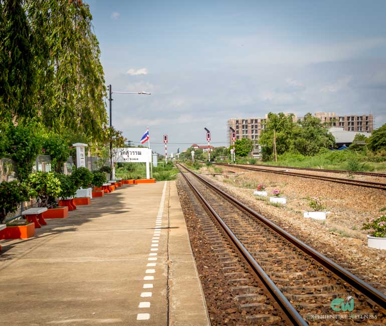 A local train station located nearby the Mahasawat Canal